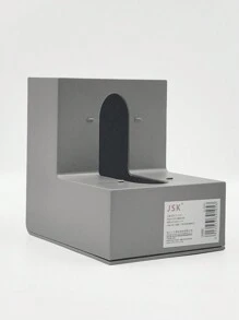 1pc Solid Grey/Black&White PP Plastic L-Shaped Tissue Box, Modern Simple Creative Dual-Use Tissue Storage Box Suitable For Living Room Bedroom Deskhome Decor,School Supplies - Multicolor - View 4