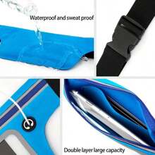 1pc Touch Screen Waterproof Outdoor Sports Waist Bag, Unisex Running Fitness Leisure Phone Bag Waist Pack Travel Bag