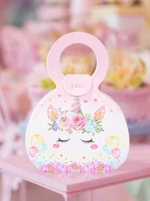 12个粉色独角兽造型礼盒，礼品包装盒，独角兽主题生日派对装饰，家居节日派对糖果饼干盒，圣诞节 - 彩色 - 查看 6
