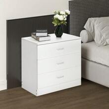 Modern Simple 3-Drawer Dresser - White - View 1