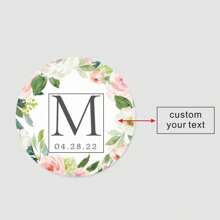 96 Pcs Personalized Round Circle Label Stickers Custom Name Date Thank You Stickers For Bridal Shower Party Favors