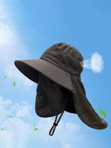 1pc Outdoor Face-Covering, Neck-Protecting Sun Protection Hat For Men And Women, Summer Large Brim Anti-UV Sun Hat, Fishing Hat, Mountaineering And Cycling Hat, Suitable For Outdoor Use. - Multicolor - View 10