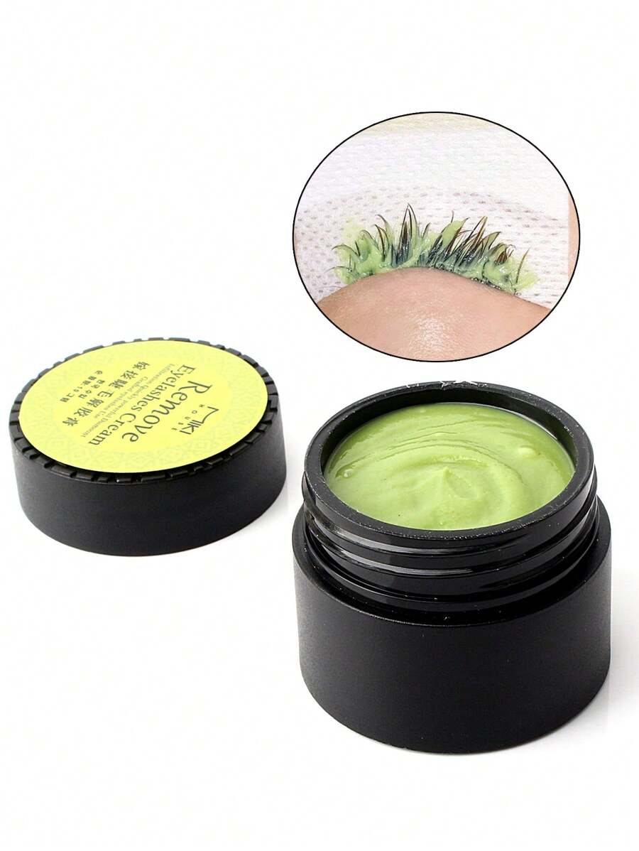 1 botella de removedor de pestañas de 10g adecuada para extensiones de pestañas / racimos de pestañas. Removedor de crema para pegamento de pestañas seguro y efectivo, baja irritación para pieles sensibles. Removedor de extensiones de pestañas de fácil disolución, rápido de quitar y adecuado para salones y profesionales. (Sabor a melón) - Negro - Ver 1