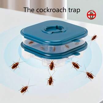 1pc Ultra-Effective Roach Catcher Box - Bait-Free, Reusable & Multi-Pest Trap - Hassle-Free Pest Control For Apartments & Homes - Essential Household Gadget