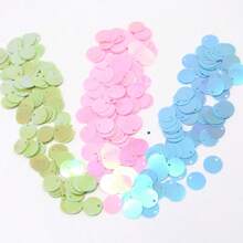 20g 400pcs Paillettes 10mm Flat Round Large Sequin Edge Hole Loose Sequins 1cm Diy Jewelry Sewing Wedding Decoration Craft Garment Accessories Lentejuelas