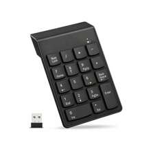 Teclado Numerico Inalambrico 2.4 Ghz Pc iOS Android Mini Teclado Numérico 19 Teclas color Negro - Negro - Ver 1
