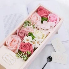 1入組永恆的玫瑰禮盒，浪漫多色玫瑰盒適合作為聖誕節，萬聖節，情人節禮物，仿真玫瑰裝飾禮盒 - 彩色 - 查看 8