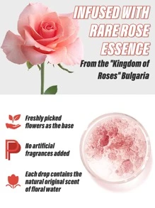 100ml Organic Rose Water Toner Spray - Hydrating, Anti-Aging & Pore Minimizing Facial Mist - Refresh & Soothe With Natural Rose Water - Perfect For Summer Cooling, All Skin Types Including Sensitive Skin