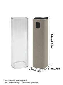 1pc Reusable Liquid-Free Screen Cleaning Kit, Includes Washable Microfiber Screen Cleaner Cloth With Spray Bottle, Anti-Fingerprint Dust Removal Tool. Suitable For Electronic Devices, Car GPS Screens, Dashboards, Computers, TVs, Phones. Essential Small Tool For Home, Office, Travel. Great Gift For Tech Enthusiasts, Drivers, Students, And Office Workers. Easy To Carry In Pocket Or Bag. - Grey - View 5