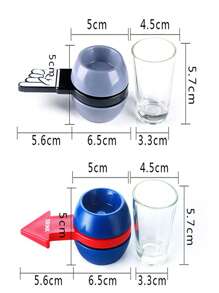 1pc Shot Roulette Wheel Drinking Game Toy Russian Roulette Friends Gathering Bar Atmosphere Prop,Adult Party Games Suitable For Halloween/Christmas/Thanksgiving - Multicolor - View 5