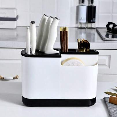 Estante para guardar cuchillos,Portacubiertos de Cocina,  Escurridor de Cubiertos, Soporte para Utensilios de Cocina