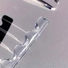 5-Slot Acrylic Nail Art Brush Holder Stand With Crystal Clear Multi-Compartment UV Gel Brush Organizer, For Nail Polish Painting Tools Storage & Display In Nail Salon