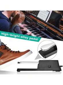 Pedal Piano Piano Sustain Pedal Pedal Universal para Pianos Eléctricos y Digitales con Interruptor de Polaridad Pedal de Sostenido Suela de Goma Antideslizante - Multicolor - Ver 8