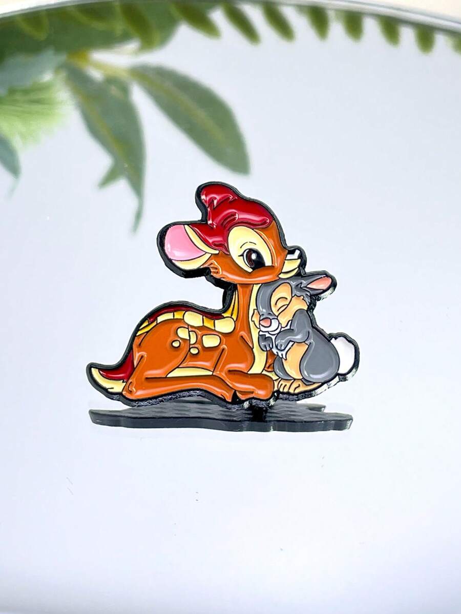 Cartoon Movie Bambi Thumper Enamel Pins, Cute Deer And Rabbit Brooch Metal Lapel Badges Movie Fans Collection, Backpack Bag Hat Accessories, Gifts For Fans - XZ009 - View 1