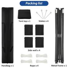 1 PC padiglione pieghevole padiglione 3x3 impermeabile stabile resistente all'inverno padiglione da giardino, padiglione pop-up con 4 pareti laterali, tenda da festa 3x3 per giardino, festa, protezione UV 50+ 3 livelli regolabili in altezza