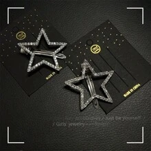 1/2 chiếc Băng đô hình ngôi sao năm cánh khoét rỗng đính đá toàn bộ cho nữ, đơn giản và tinh tế, phụ kiện tóc ngọt ngào và cá tính, băng đô mỏng dễ phối đồ, có kẹp, phù hợp cho phái nữ, phong cách Y2K, băng đô cài tóc, băng đô vòng, phụ kiện đội đầu, phụ kiện làm đẹp tại nhà, phụ kiện tóc - Nhiều màu - Xem 9
