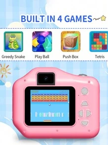 Instant Camera - Cartoon Style Digital Mini Camera, Selfie Camera - Pink - Pink - View 3
