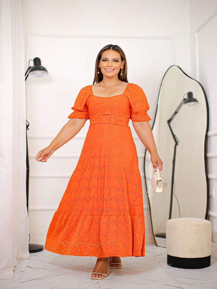 Women Dresses - 橘色 - 查看 1