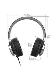 1 pièce Casque filaire circum-aural , casques stéréo filaires avec microphone, contrôle du volume et isolation phonique pour adultes et adolescents 3,5 mm pour Chromebooks, ordinateur portable, ordinateurs, tablettes, voyages