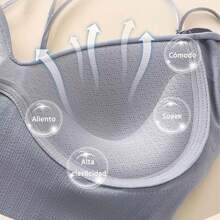 3pk Paquete Brasier Ropa Interior Para Mujer Lenceria Lycra Dama,e adapta a pesos entre 70 kg y 130 kg - Negro - Ver 4