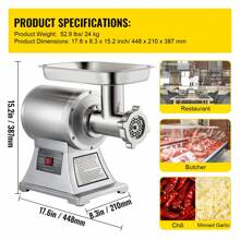 Commercial Meat Grinder 550LB/H 1100W Electric Meat Mincer ETL Approved Heavy Duty Industrial Meat Mincer Machine - US A Type Plug(110-127V) - View 7