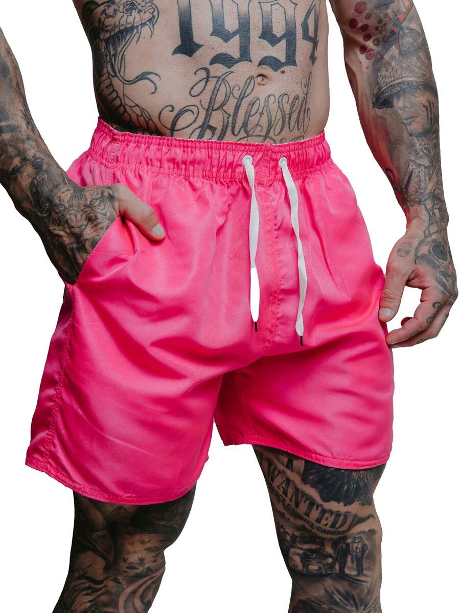 Men T-Shirt Co-Ords - Hot Pink - View 1