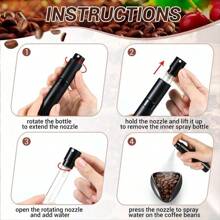 1 件/2 件/3 件/4 件，咖啡豆计量杯和 RDT 喷雾瓶和勺子 3 件套，咖啡吧配件，陶瓷计量容器黑色学校用品 - 黑色 - 查看 9