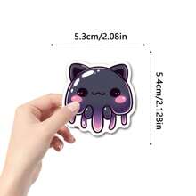 53 miếng dán Jelly Cat Nhãn dán thẩm mỹ Vinyl cho sổ lưu niệm, nhật ký, máy tính xách tay, ốp lưng, ván trượt, chai nước, máy tính, điện thoại, phim hoạt hình, mũ cứng, nhãn dán xe và đề can - Nhiều màu - Xem 2