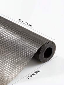1 Roll/3 Rolls/5 Rolls Transparent Black Shelf Liner, Small Non-Slip Cabinet Mat, Transparent Non-Adhesive Drawer Liner, EVA Waterproof Refrigerator Mat, Easy To Cut Cabinet Liner, Suitable For Shelves, Tables, Cabinets, Kitchen, Storage Racks. (Small 11.8 Inches*59 Inches/30*150cm) - Pure Black - View 5