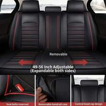 2024 Car Seat Covers Premium Waterproof Faux Leather Cushion Breathable Universal Accessories Fit SUV Truck Sedan Automotive Vehicle Auto Interior Protector Full Set Compatible With Most Vehicles