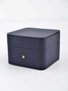 1pc Chinese Style Fashionable Minimalistic Dark Blue Special Paper Jewelry Necklace Storage Box - Royal Blue - View 7