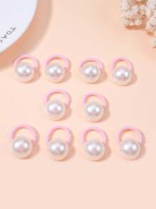 10/12pcs Kids Cartoon Thumbprint Hair Ties, Durable Elastic Hair Bands For Ponytails, Suitable For School, Outdoor, Parties, Back To School Gift - Multicolor - View 8