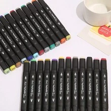 12/24/48/60/80pcs, Mixed Color Marker Pen Set,  Personalized Dual Tip Acrylic & Watercolor Marker Set For Professional Comic, Drawing, Design And Art Using - Multicolor - View 4
