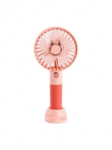 AOYI 1pc 1200mAh Rechargeable Handheld Mini Fan With 3 Speed Adjustments, Portable & USB Charging, Includes Charging Cable And Phone Holder Base - Multicolor - View 16