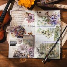 Music Theme Scrapbook Paper, 30 Sheets Vintage Floral Pattern Paper For Journaling - Apricot - View 5