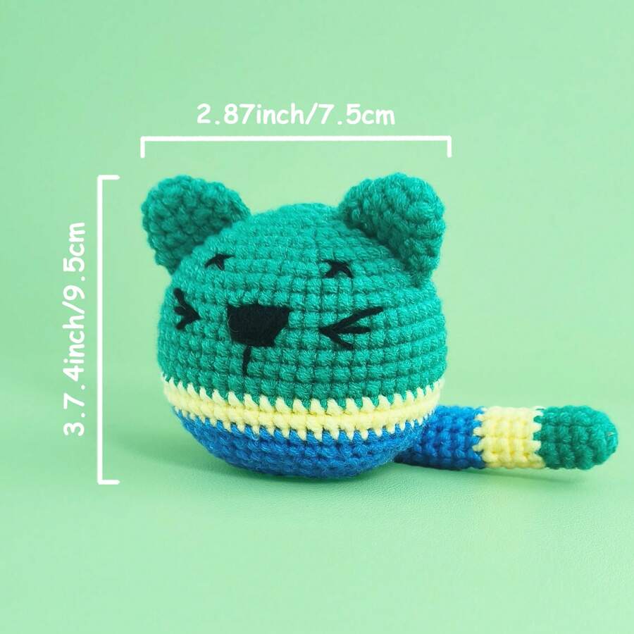 2 Sets Or 1 Set Crochet DIY Cat Plush Toy Material Kit, Easy To Learn With Detailed StepByStep