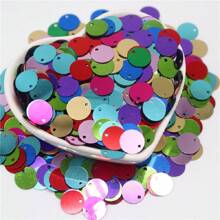 20g 400pcs Paillettes 10mm Flat Round Large Sequin Edge Hole Loose Sequins 1cm Diy Jewelry Sewing Wedding Decoration Craft Garment Accessories Lentejuelas