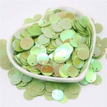 20g 400pcs Paillettes 10mm Flat Round Large Sequin Edge Hole Loose Sequins 1cm Diy Jewelry Sewing Wedding Decoration Craft Garment Accessories Lentejuelas