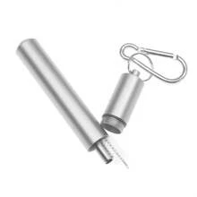 3pcs/Set Reusable Telescopic Straw 304 Stainless Steel Metal Straw With Cleaning Brush Portable  Drinking Straw Set - Multicolor - View 13