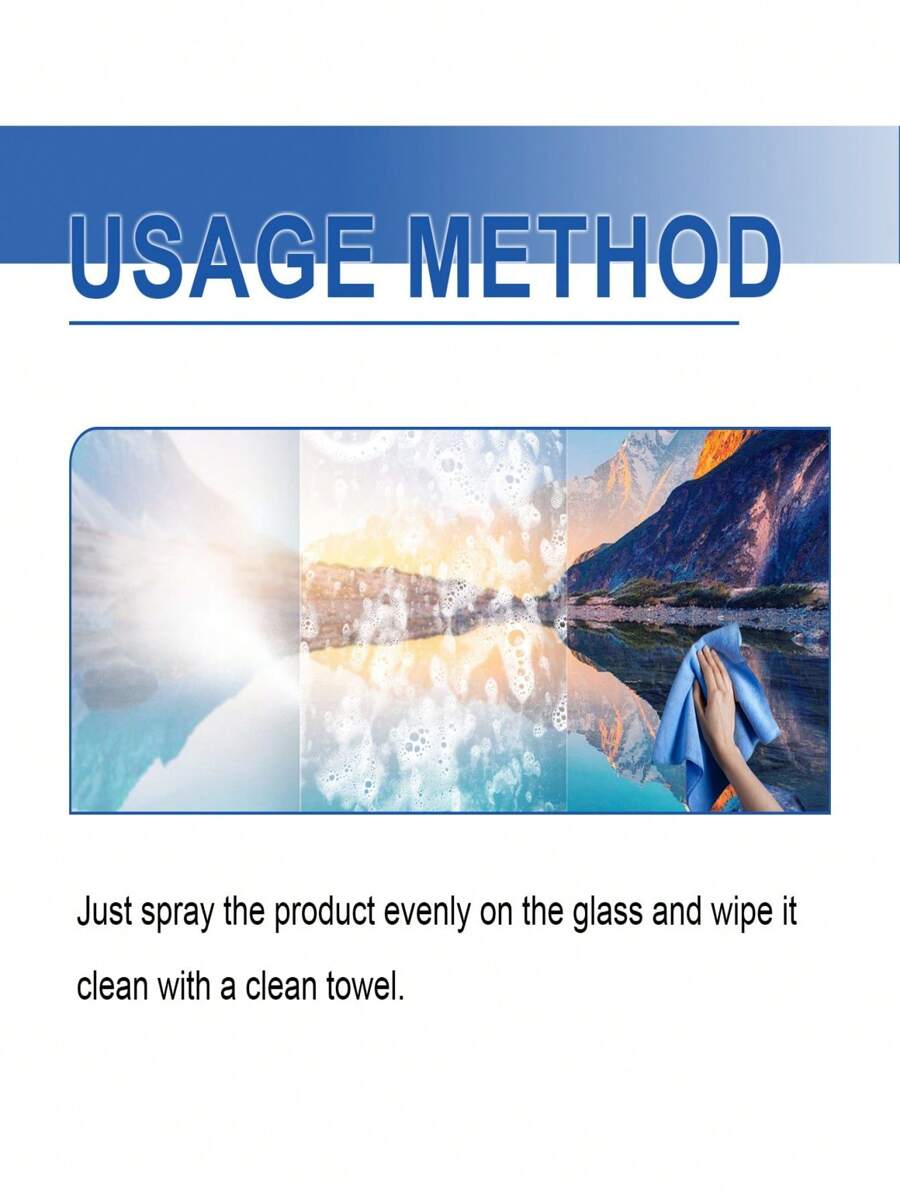 Glass Cleaner Clean Glass Dust Impurities Stubborn Stains Glass Mirror