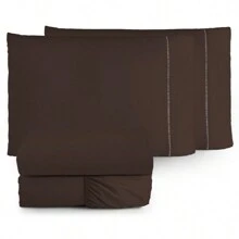 Sheet Sets With Pillowcases - 鏽棕色 - 查看 3