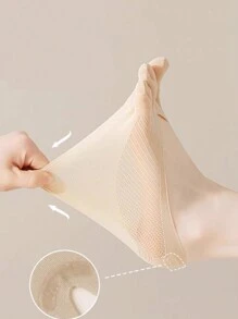 2 chiếc lót giày hở ngón, thoáng khí và chống trượt cho mùa hè, nhẹ và thoải mái, thích hợp cho mọi loại giày - Màu be - Xem 3