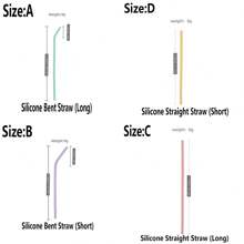 4 piezas de Pajitas reutilizables de silicona para la cocina, regalo de Navidad