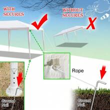 3 X 6m Four Sides Waterproof Tent With Spiral Tubes White