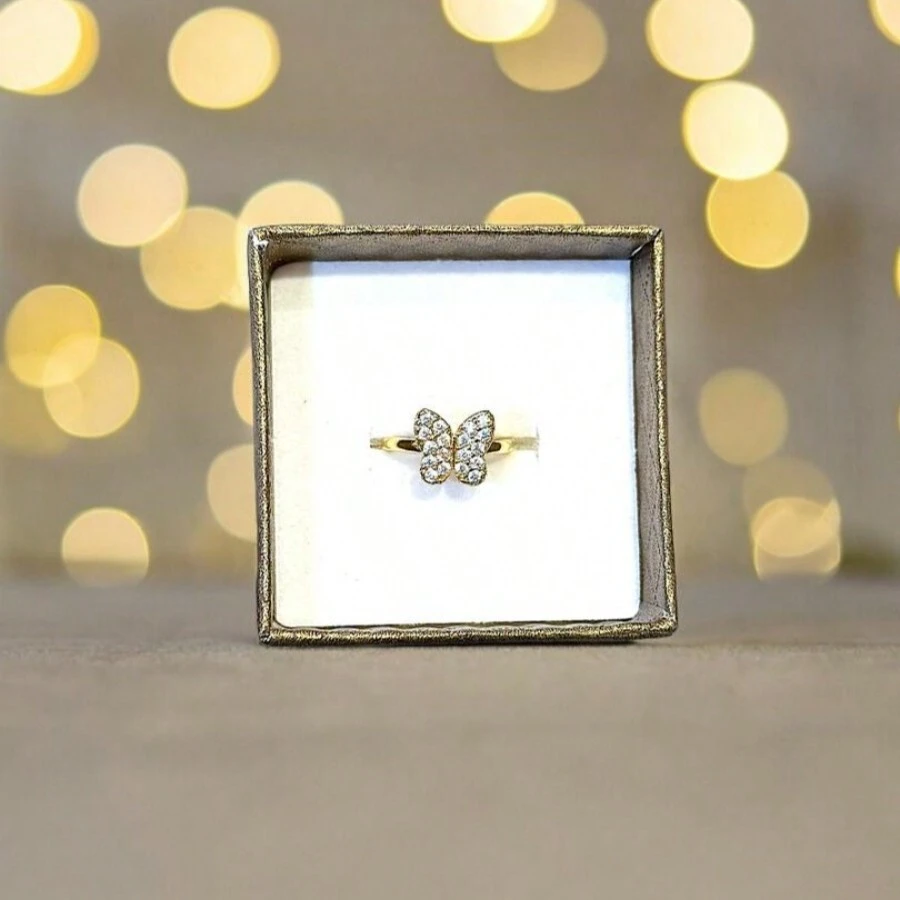 Women Single Ring - 金色 - 查看 1