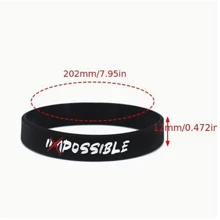 5pcs Inspiring Silicone Wristbands, Multi-Colored Rubber Bracelets For Sports - Multicolor - View 3