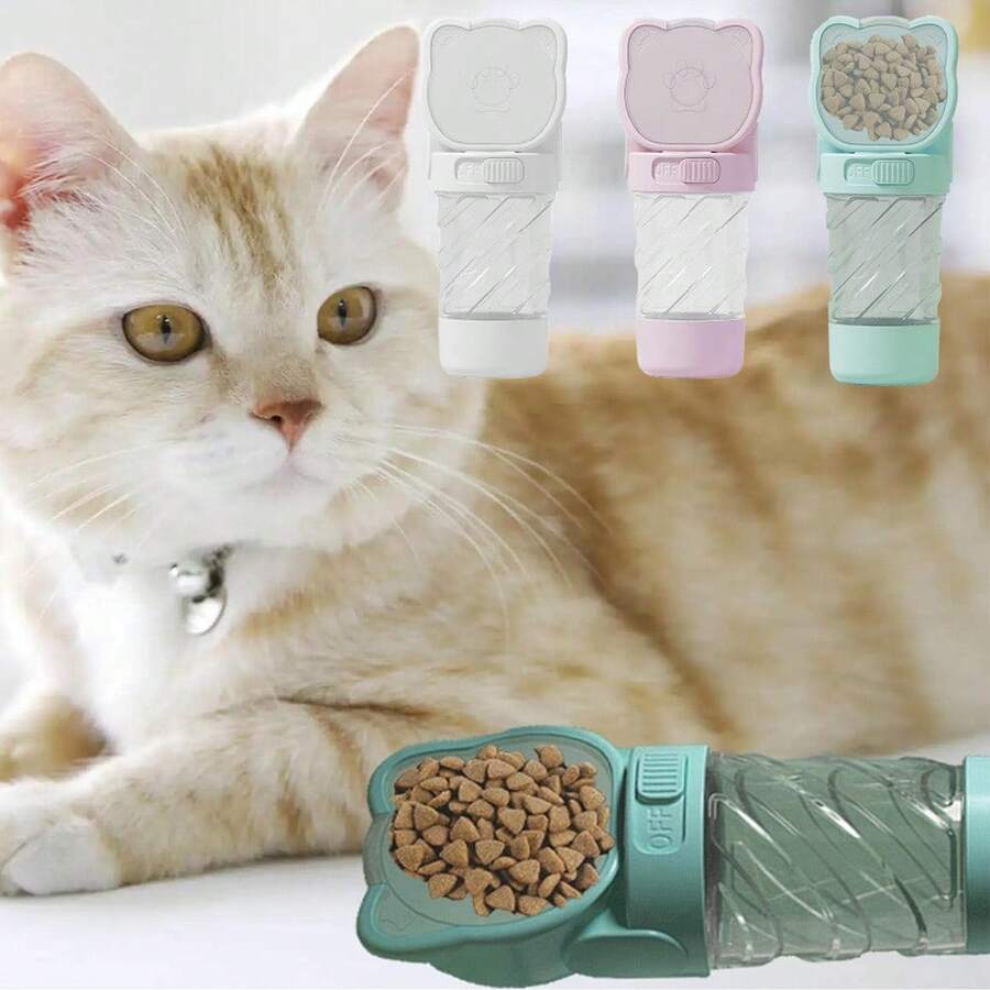 1 Bình Nước Cho Chó/Mèo Cho Thú Cưng, Bình Nước Đa Chức Năng Có Khay Đựng Thức Ăn Cho Thú Cưng, Đi Bộ Ngoài Trời, Đi Bộ Đường Dài, Du Lịch, Đồ Dùng Cho Thú Cưng Cốc Nước Cho Thú Cưng Cốc Nước Đi Đa Năng Cốc Nước Đựng Rác Ngũ Cốc Túi Ba Trong Một, Cốc Đựng Thức Ăn Di Động Đi Kèm Chai Bảo Quản - Nhiều màu - Xem 1