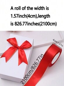 1roll Metallic Trim Gift Wrap Ribbon, Modern Polyester Filament Ribbon For Party,Christmas - Navy Blue - View 11