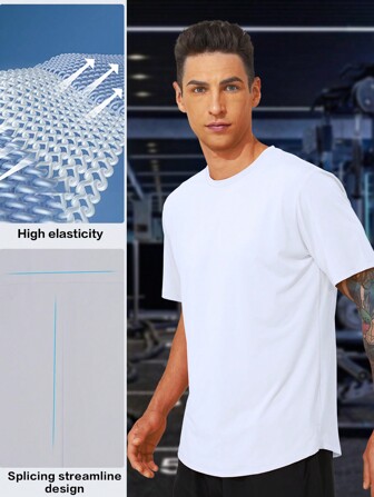 SHANYING New Boyfriend Style Men's High Elasticity Quick-Drying Breathable Moisture Wicking Fitness Running T-Shirt Short Sleeve Top