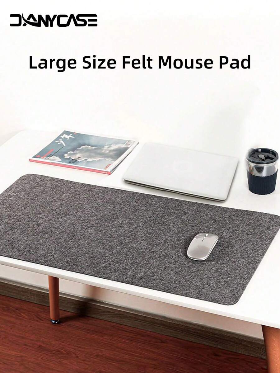 DANYCASE Kích Thước Lớn Văn Phòng Máy Tính Bàn Bảo Vệ Thảm Bàn Len Nỉ Miếng Lót Chuột Đệm Laptop Bàn Phím Chống Trượt Thảm Phụ Kiện Chơi Game - Xám - Xem 1